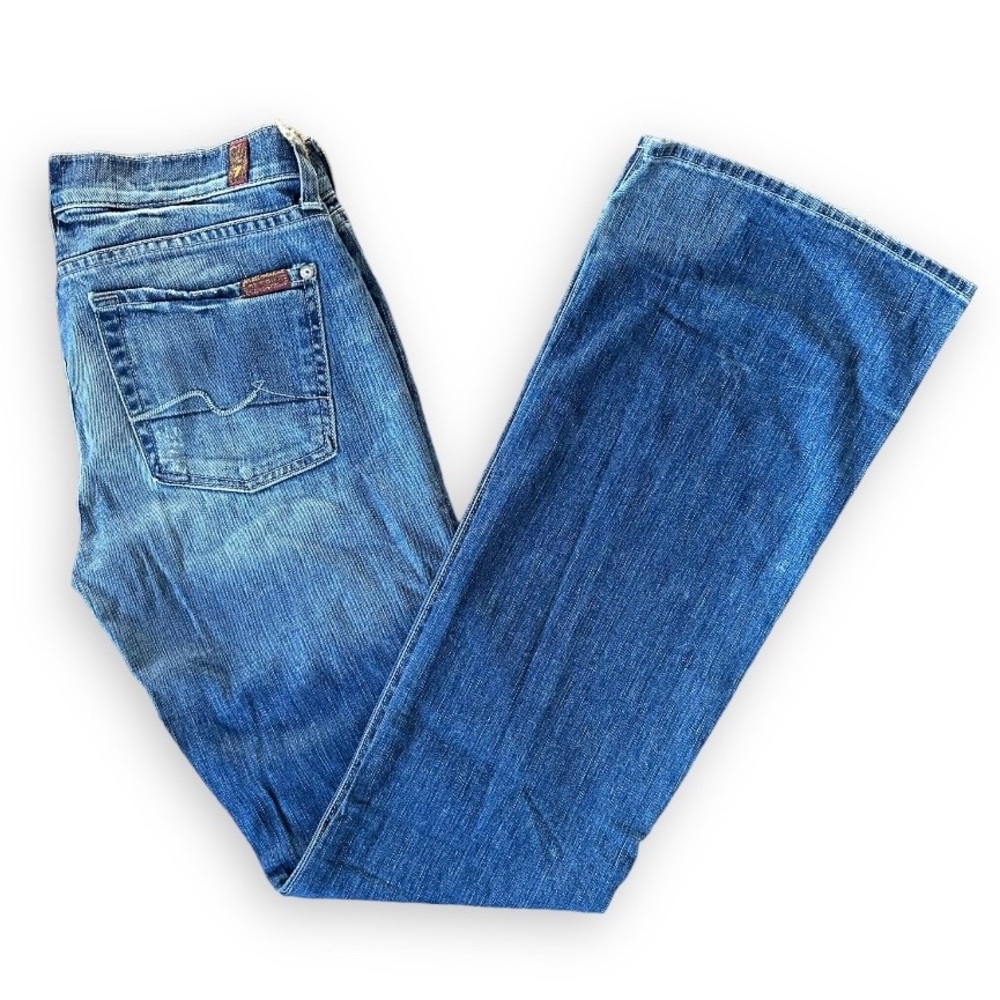 7 FOR ALL MANKIND NWT 90s Y2K Original “Flare” Denim Jeans in Tahiti